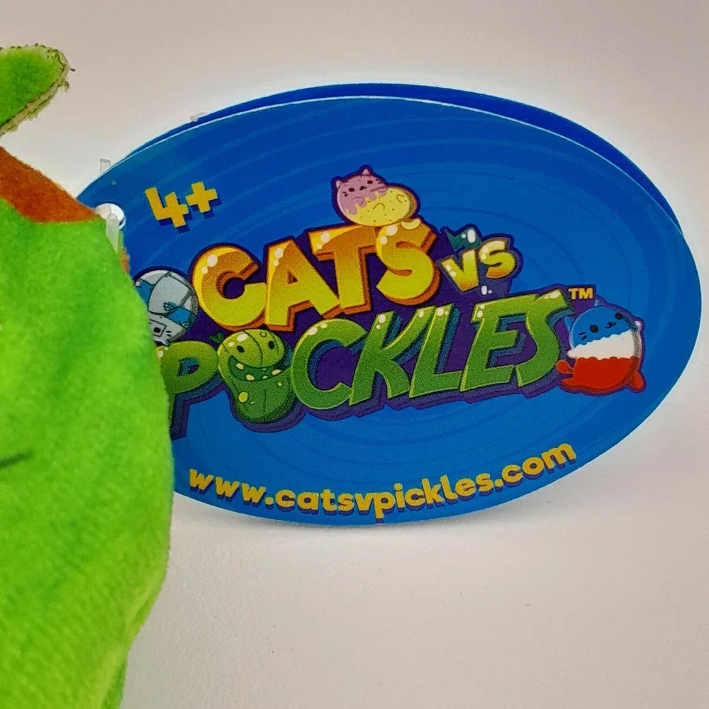 Cats vs Pickles Short Stack 115 Green Pickle Pancake Plush Bean Bag Toy NWT